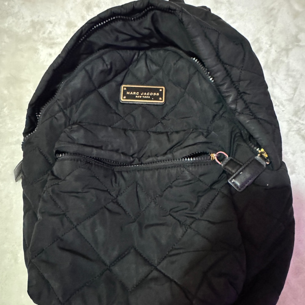 Marc Jacobs Black Quilted Backpack